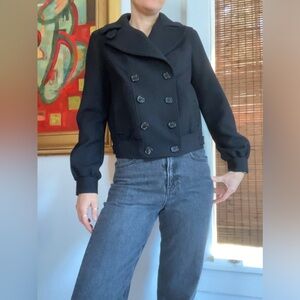 Burberry Brit Black wool blend Double-Breasted Jacket